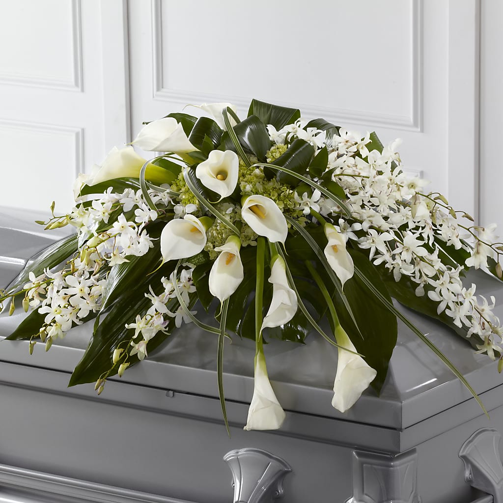 Angel Wings Casket Spray – Hb Floral Studio, Rockford IL