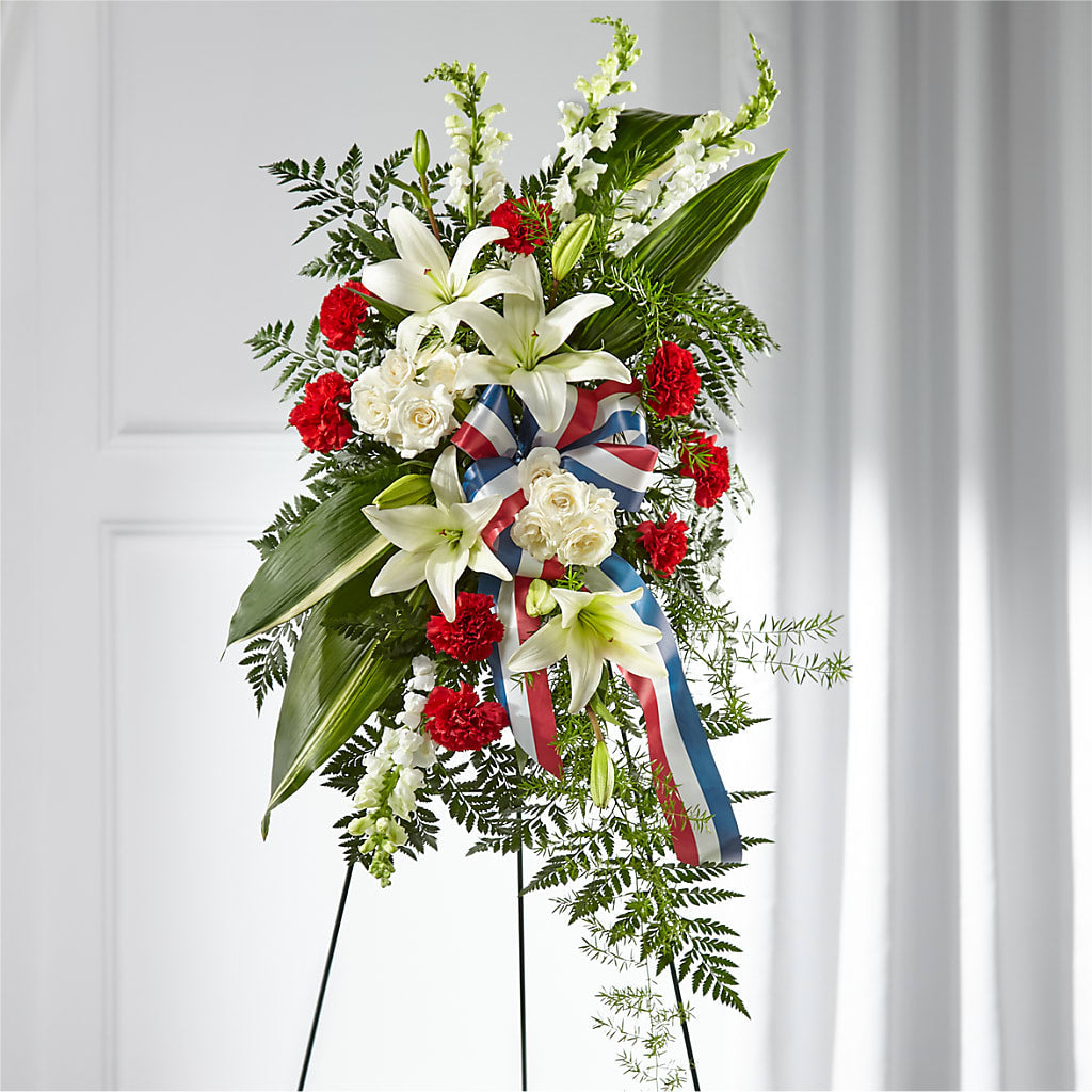 Stars of Life Standing Spray – Hb Floral Studio, Rockford IL
