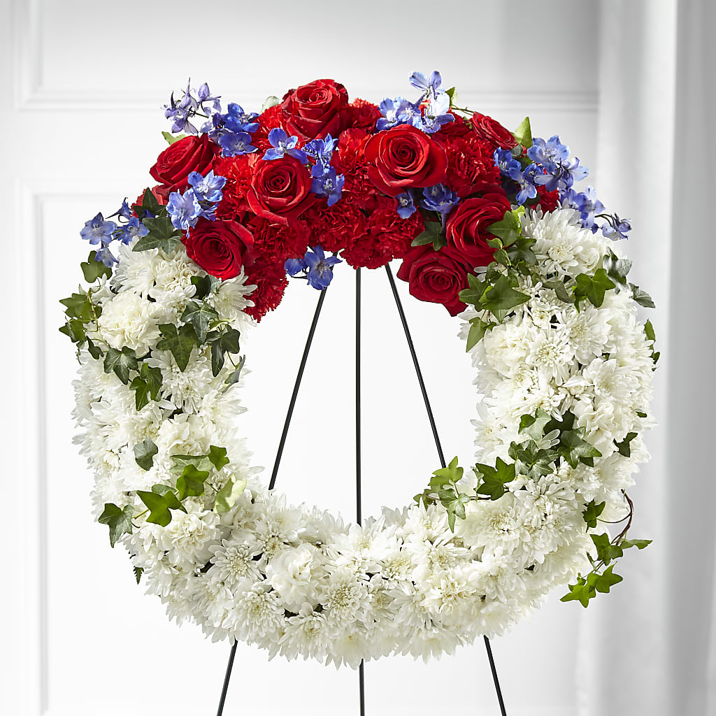 Patriotic Passion Wreath – Hb Floral Studio, Rockford IL