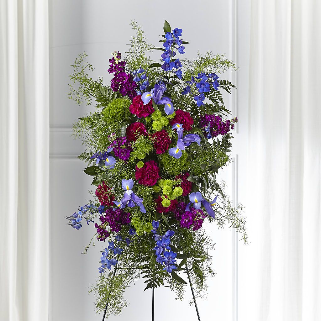 Heavenly Skies Standing Spray – Hb Floral Studio, Rockford IL