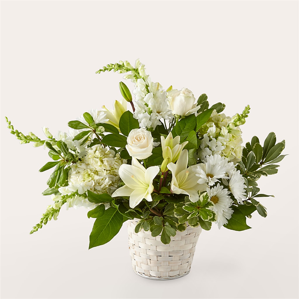 Ivory Elegance Floral Basket – Hb Floral Studio, Rockford IL