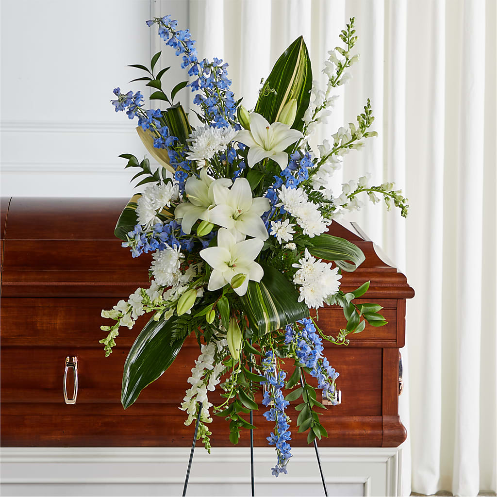 Eternal Impressions Standing Spray – Hb Floral Studio, Rockford IL