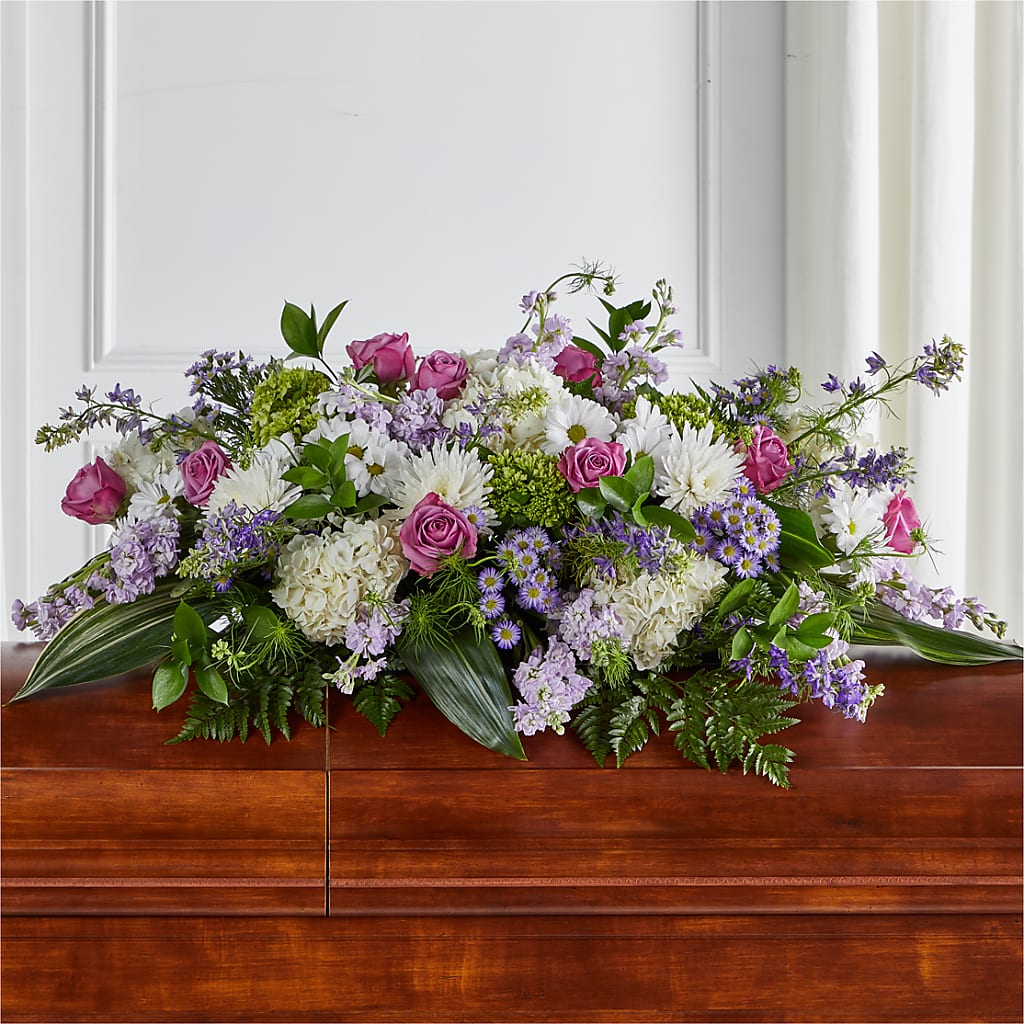 Meadows of Serenity Casket Spray – Hb Floral Studio, Rockford IL
