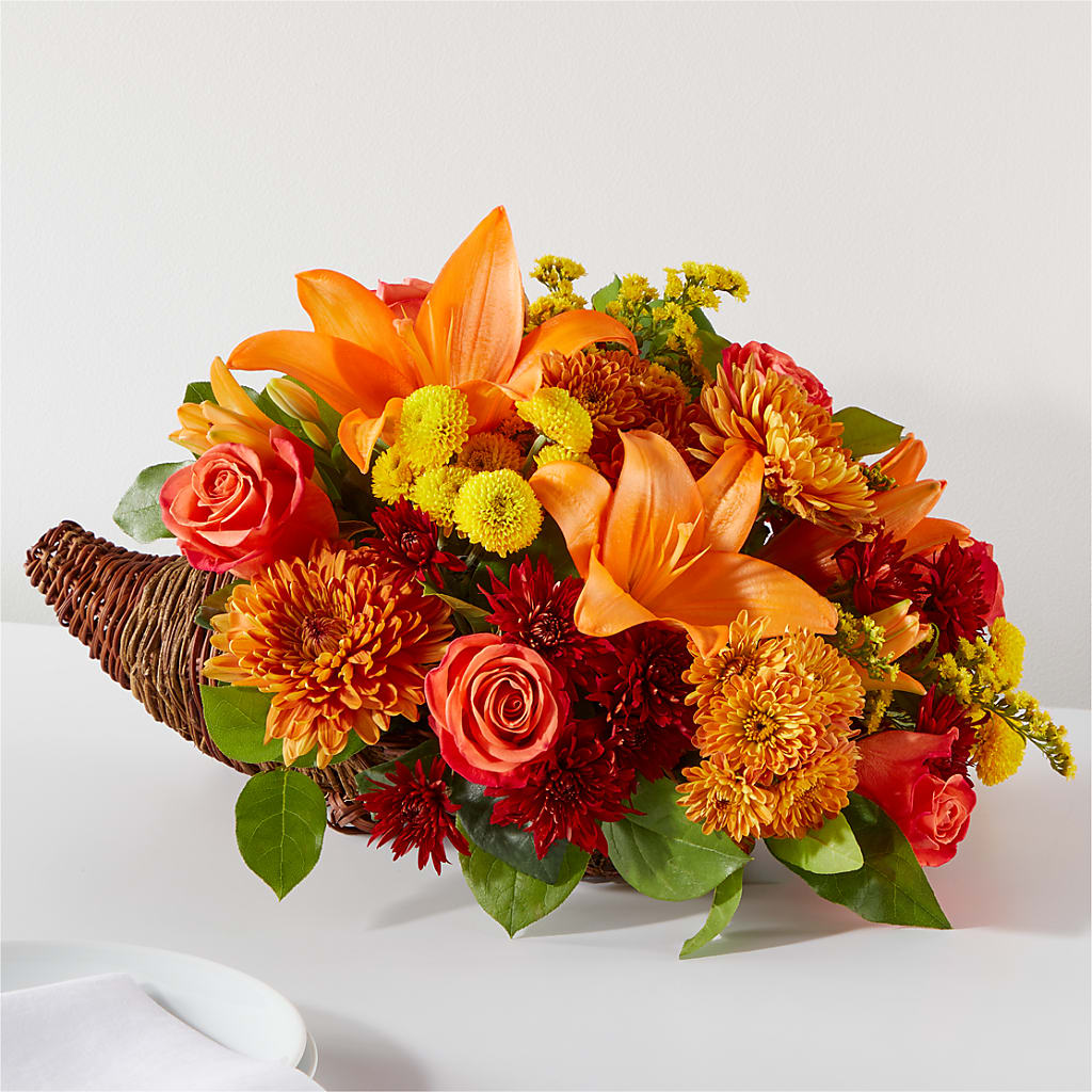 Bouquet of Blessings Cornucopia – Hb Floral Studio, Rockford IL