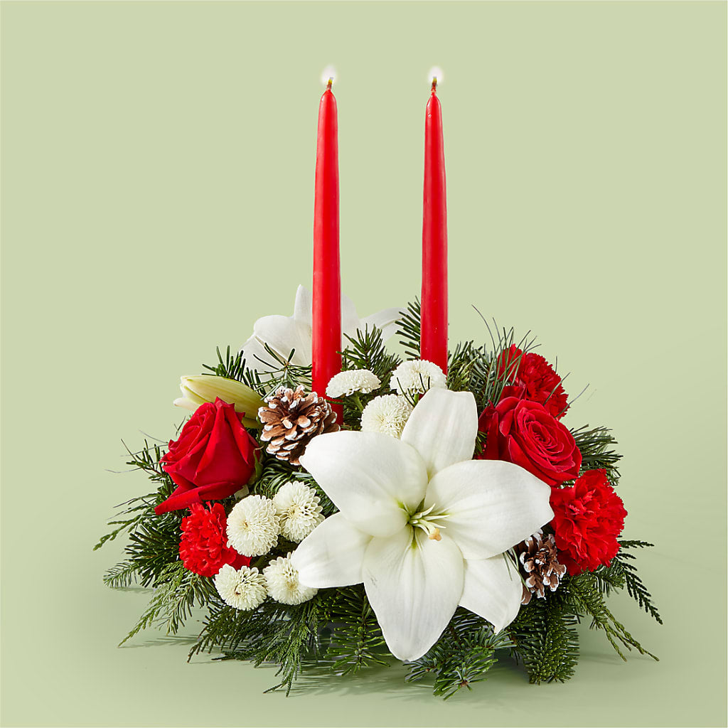 Seasonal Festivities Centerpiece – Hb Floral Studio, Rockford IL