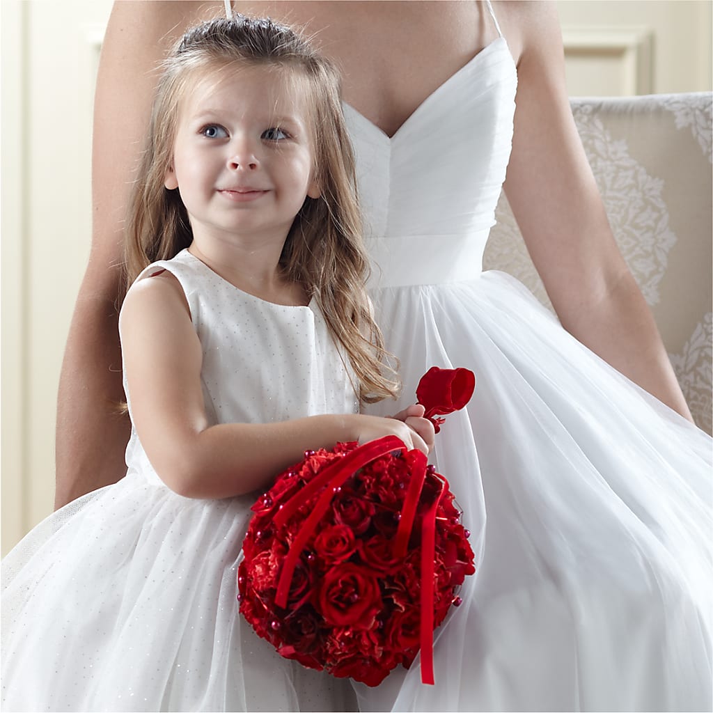 Pure at Heart Flower Girl Arrangement – Hb Floral Studio, Rockford IL