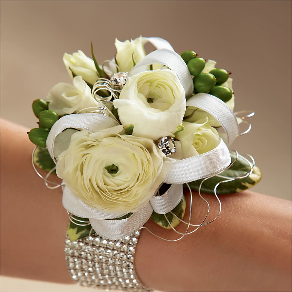 White Wedding Corsage – Hb Floral Studio, Rockford IL