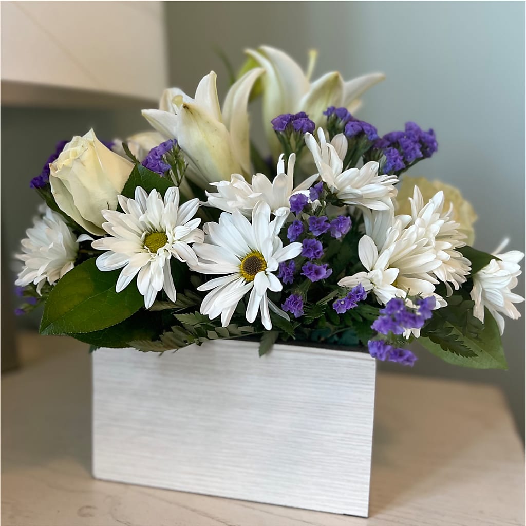 Beyond Blue Box Bouquet –  Hb Floral Studio, Rockford IL