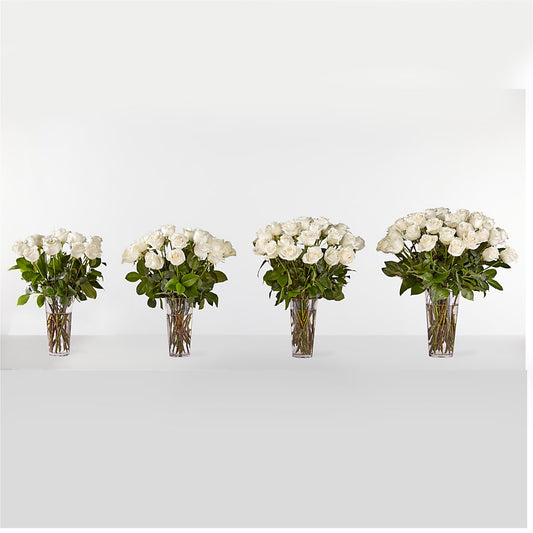 Long Stem White Rose Bouquet –  Hb Floral Studio, Rockford IL