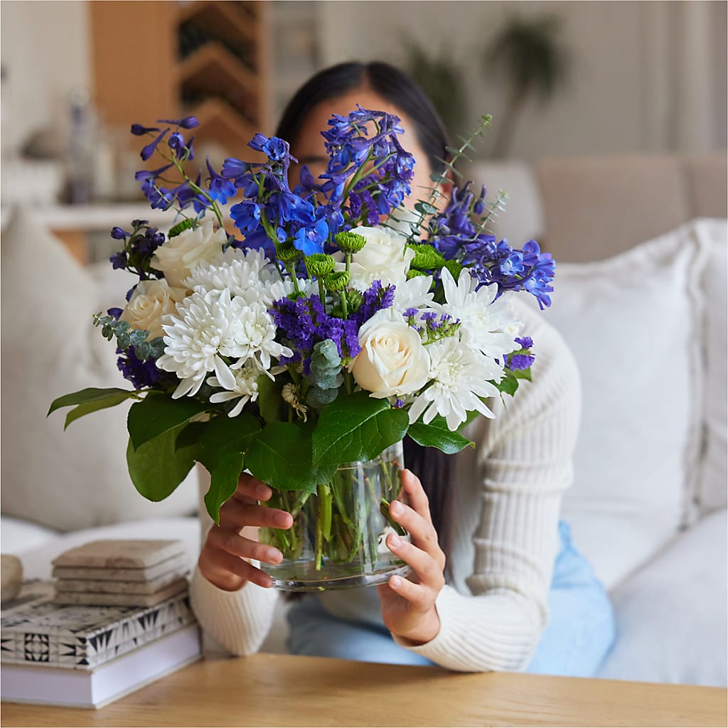 Cerulean Waves Bouquet –  Hb Floral Studio, Rockford IL