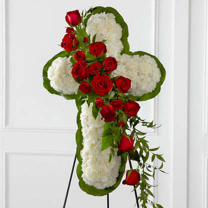 Floral Cross Easel –  Hb Floral Studio, Rockford IL