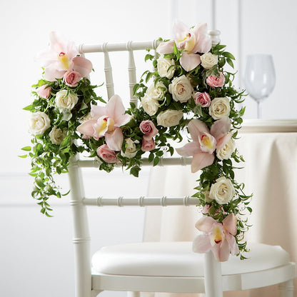 Orchid Rose Chair Décor –  Hb Floral Studio, Rockford IL