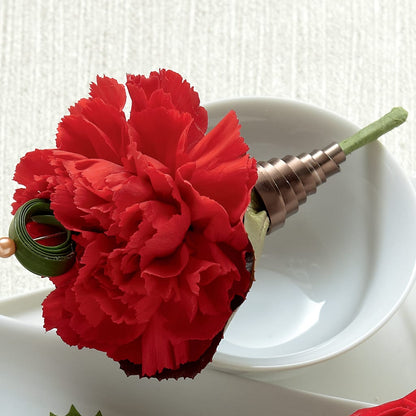Red Carnation Boutonniere –  Hb Floral Studio, Rockford IL