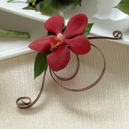 Red Mokara Boutonniere –  Hb Floral Studio, Rockford IL